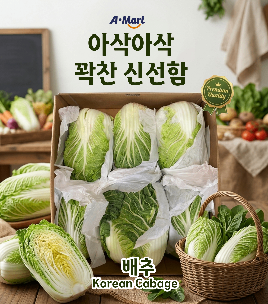 한국산 배추 (30파운드)